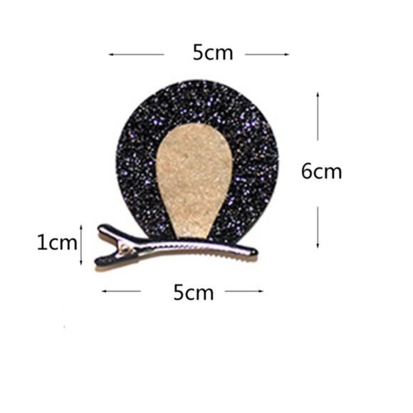 Sparkly Bear Ear Hair Clip Barrettes NWT - Picture 5 of 6